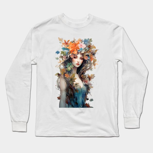 Forest fairy Long Sleeve T-Shirt by RosaliArt